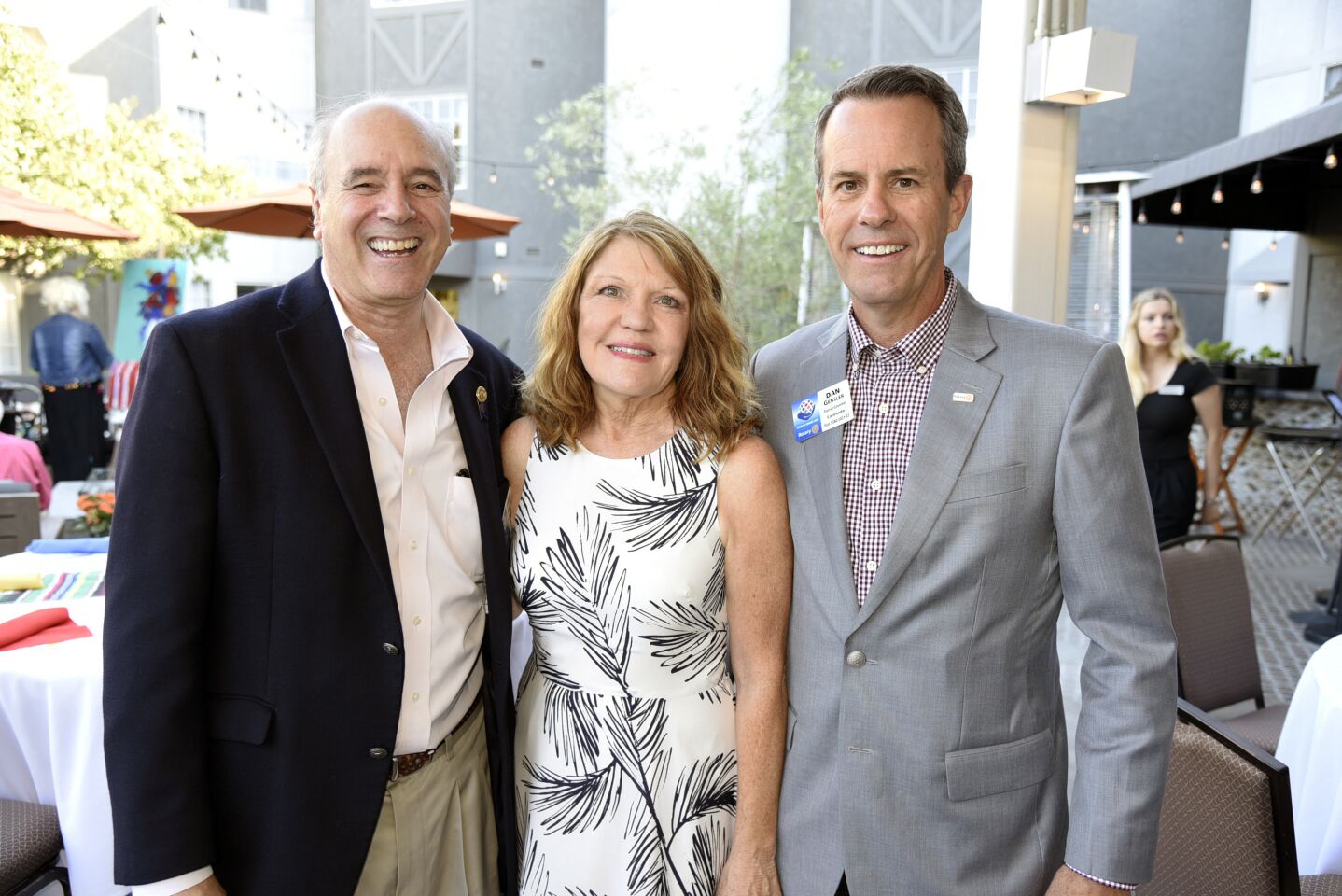 Past President/Immediate Past District Governor District 5340 Steve Weitzen, President/event chair Vicky Mallett, District Governor District 5340 Dan Gensler