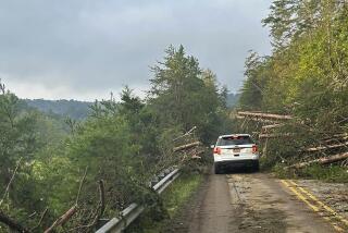 Rescue workers from the Pamlico County rescue team are shown working in the aftermath of Helene the area of Chimney Rock, N.C., Saturday, Sept. 28, 2024. (Pamlico County Special Operations via AP)