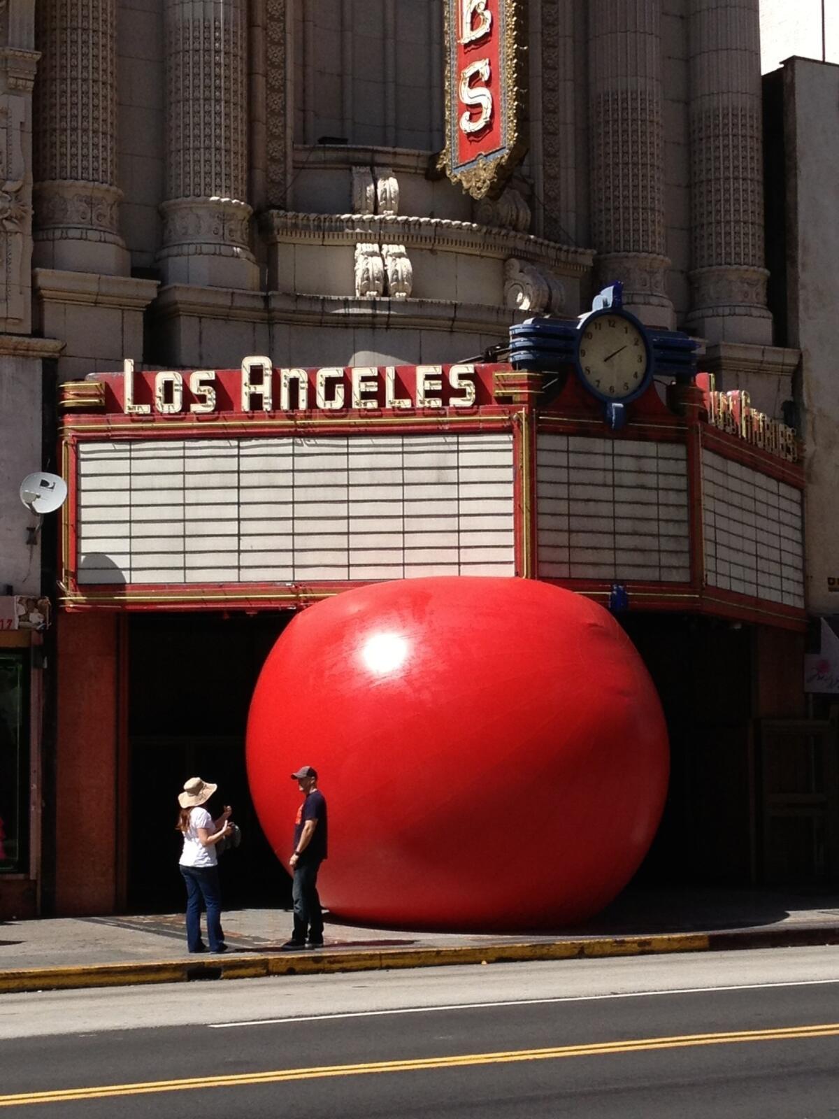 The RedBall Project made a stop in downtown Los Angeles this week as part of its 10-day tour of California.