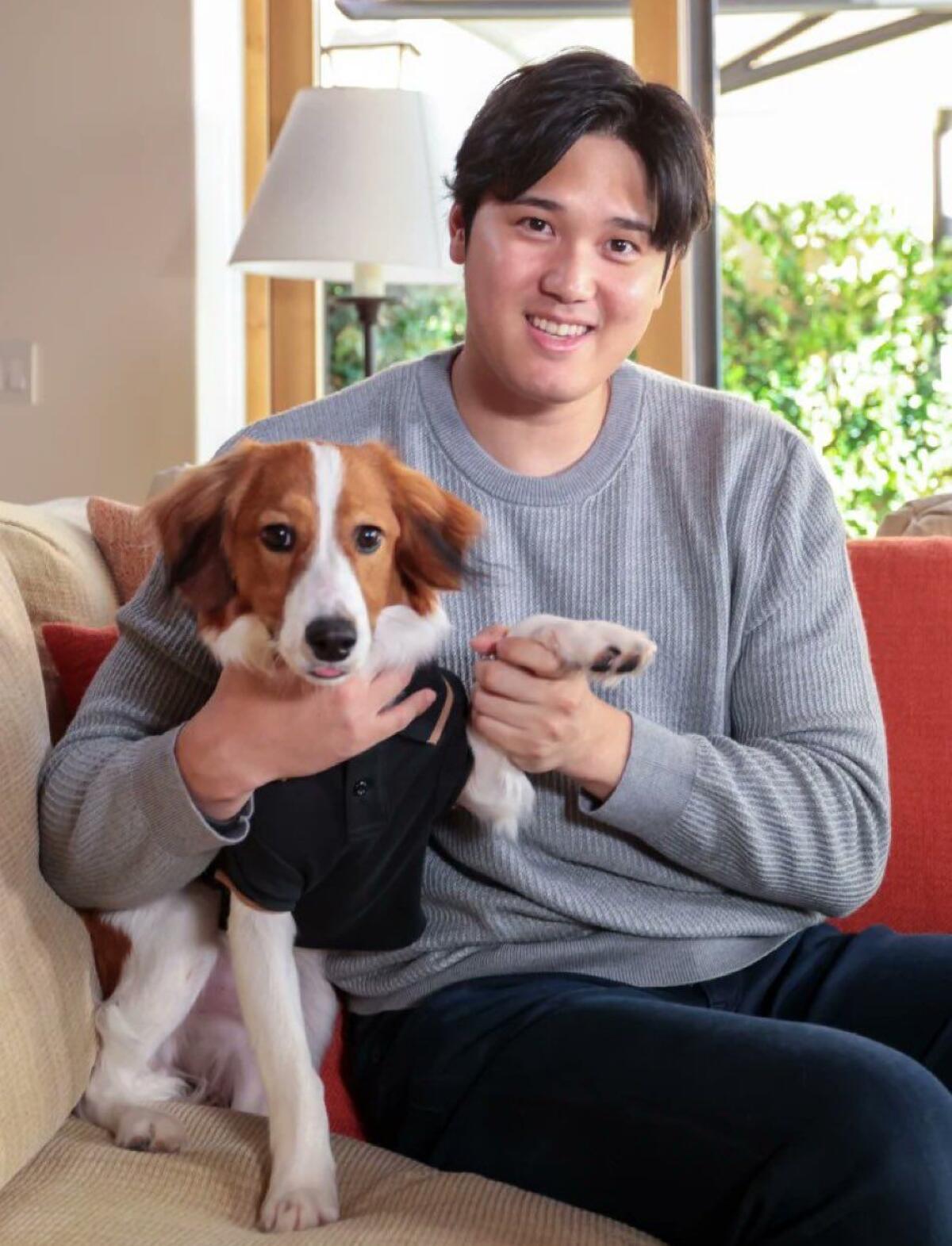 Dodgers star Shohei Ohtani reveals the name of his famous dog - Los Angeles Times