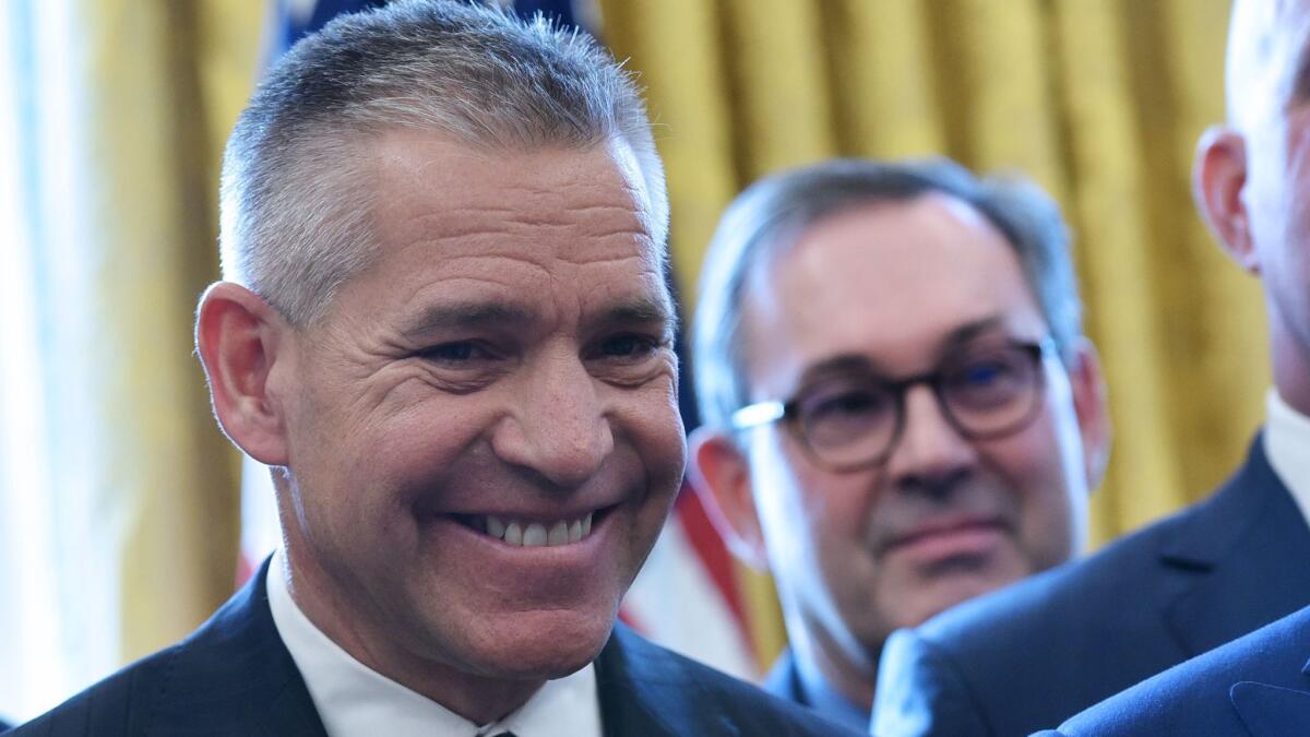 TransCanada Chief Executive Russ Girling at the White House last year.
