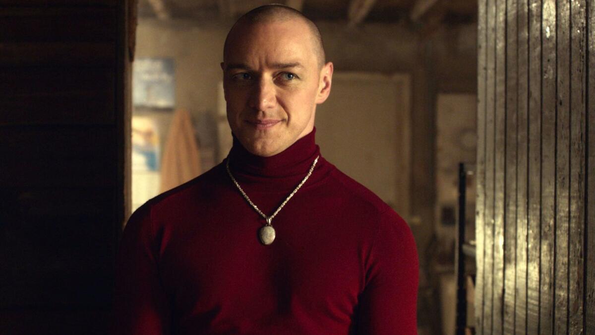 This image released by Universal Pictures shows James McAvoy in a scene from "Split."