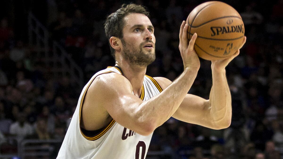 Cavaliers forward Kevin Love has missed the last two games because of back spasms.