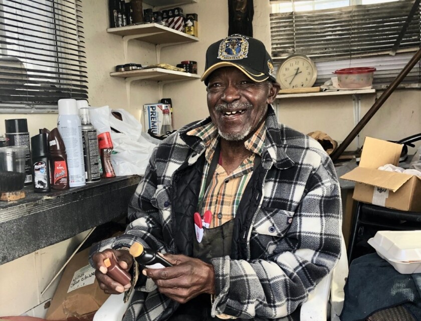 William Washington was affectionately known as "Shoeshine Willie" in Ocean Beach, where he worked in his tiny shop for years.