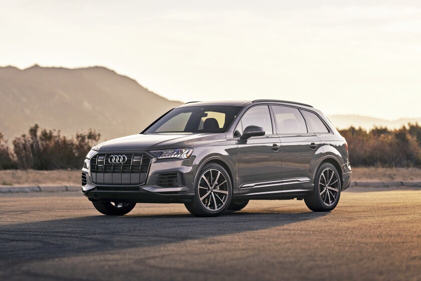 This photo provided by Audi shows the 2022 Audi Q7, a midsize three-row luxury SUV that has long been the benchmark that other luxury brands have aspired to. While this generation Q7 has been around since 2017, it is still one of the top picks in its class. (Audi AG via AP)