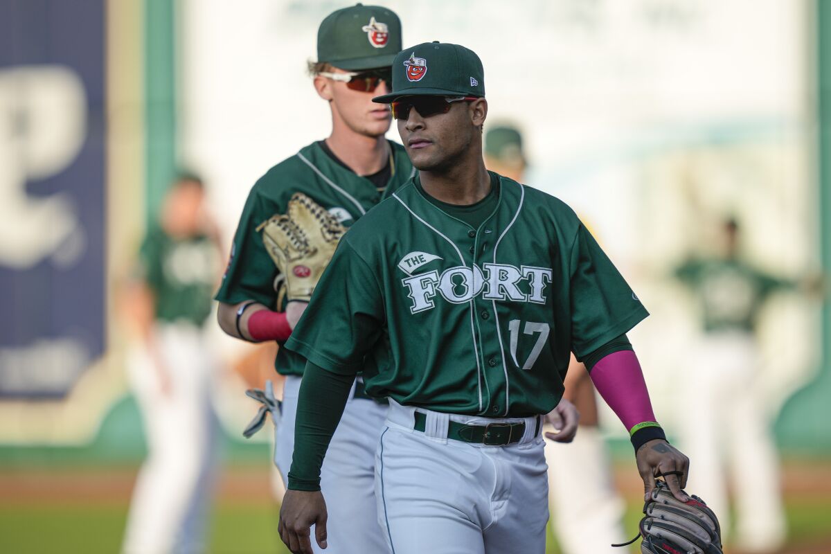 Padres infield prospect Euribiel Angeles finished the 2021 season at high Single-A Fort Wayne.
