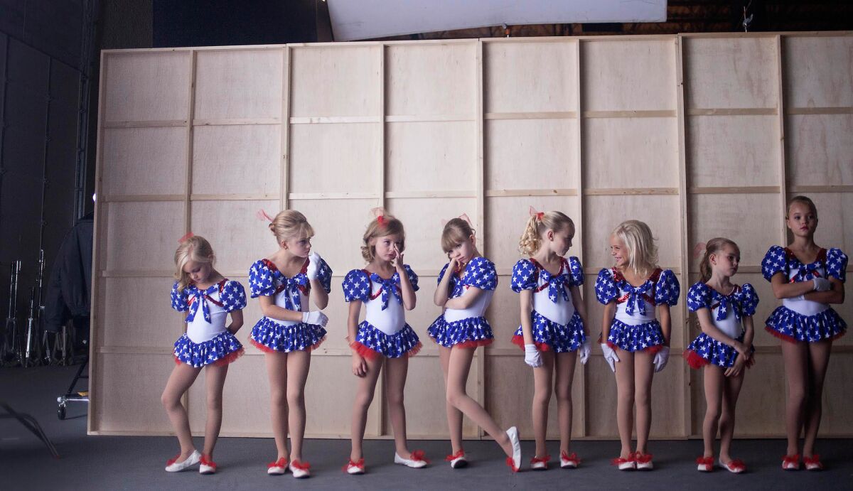 Danika Toolson, Emma Winslow, Elle Walker, Aeona Cruz, Hannah Cagwin, Liv Bagley, Shylee Sagle and Nicole Hamilton appear in 'Casting JonBenet' by Kitty Green, an official selection of the U.S. Documentary Competition at the 2017 Sundance Film Festival.