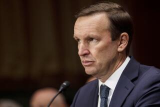 =Sen. Chris Murphy (D-CT) delivers remarks during a Senate Judiciary Committee confirmation hearing on Capitol Hill