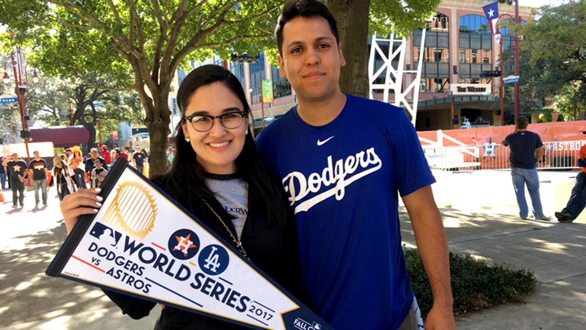 Amanda Guillen and Luis Gonzalez visited Minute Maid Park before Game 5.