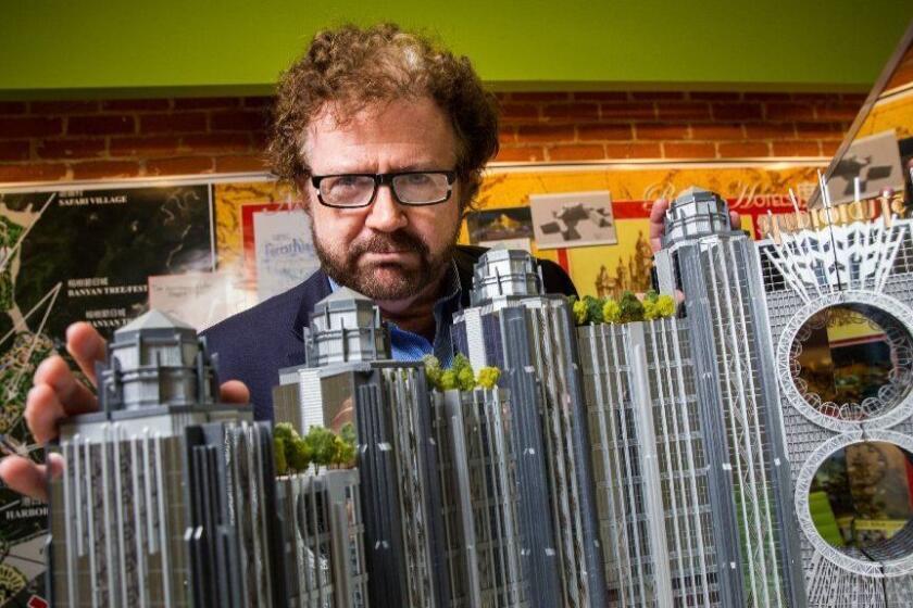 LOS ANGELES, CALIF. -- WEDNESDAY, OCTOBER 14, 2015: Gary Goddard, who is behind the development of Studio City Macao, a Hollywood-themed casino in Macau, poses for a portrait in Los Angeles, Calif., on Oct. 14, 2015. (Marcus Yam / Los Angeles Times)