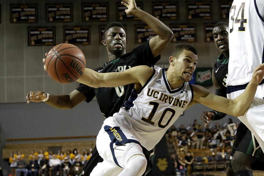 Luke Nelson, shown during a game last season, and UC Irvine head into the Big West Conference tournament with the No. 1 seed after winning the regular-season title with a 12-4 record.