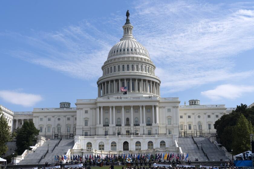 President Joe Biden speaks during a ceremony, honoring fallen law enforcement officers at the 40th annual National Peace Officers' Memorial Service at the U.S. Capitol in Washington, Saturday, Oct. 16, 2021. (AP Photo/Jose Luis Magana)