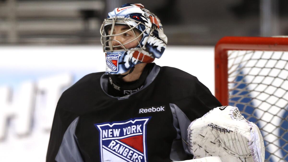 New York Rangers goalie David LeNeveu will serve as Henrik Lundqvist's backup in Game 1 of the Stanley Cup Final against the Kings at Staples Center on Wednesday.