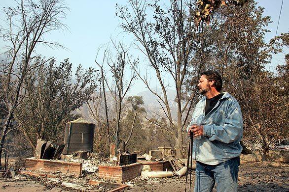 Bert Voorhees lost his home to the Station fire in the community of Vogel Flats.