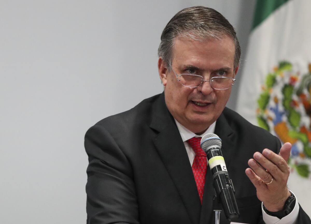 El secretario de Relaciones Exteriores de México, Marcelo Ebrard,