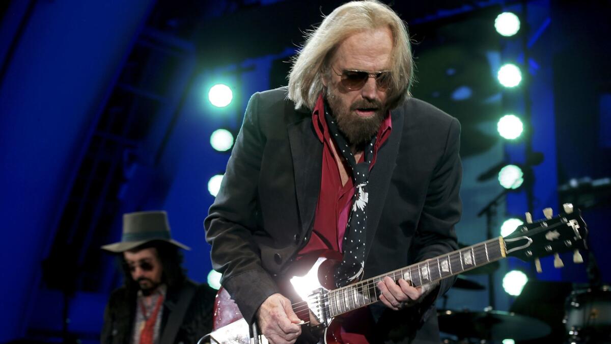 Tom Petty performs with the Heartbreakers at the Hollywood Bowl on Sept. 21.