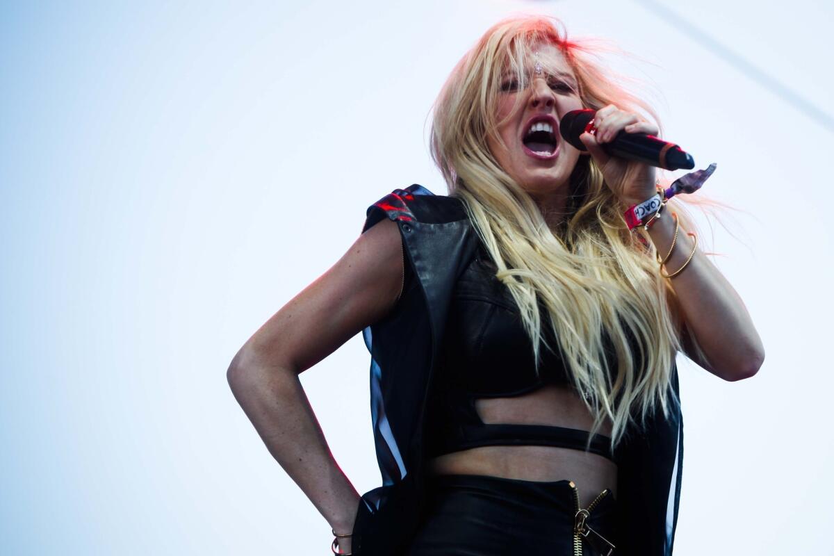 Ellie Goulding performs on the main stage at the Coachella Valley Music and Arts Festival in Indio on Friday.