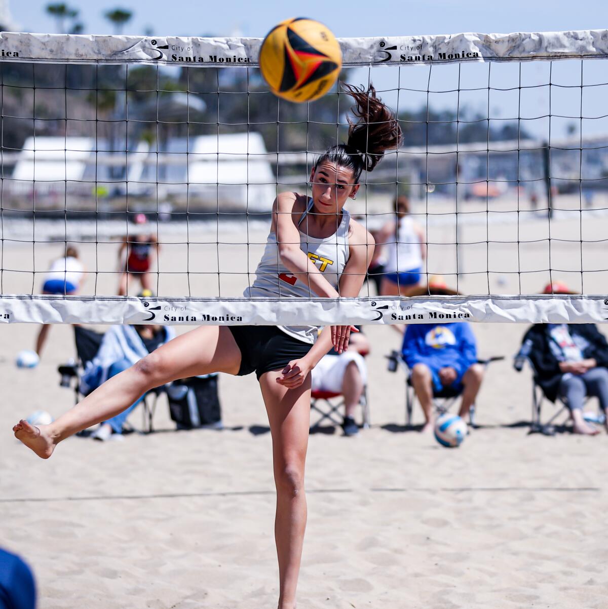 Julia Bazylevych of Taft helped her team win the City beach championship.