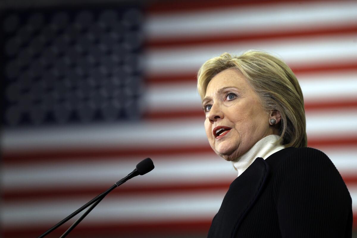 Hillary Clinton concedes defeat in the New Hampshire primary Tuesday night in Hooksett, N.H.