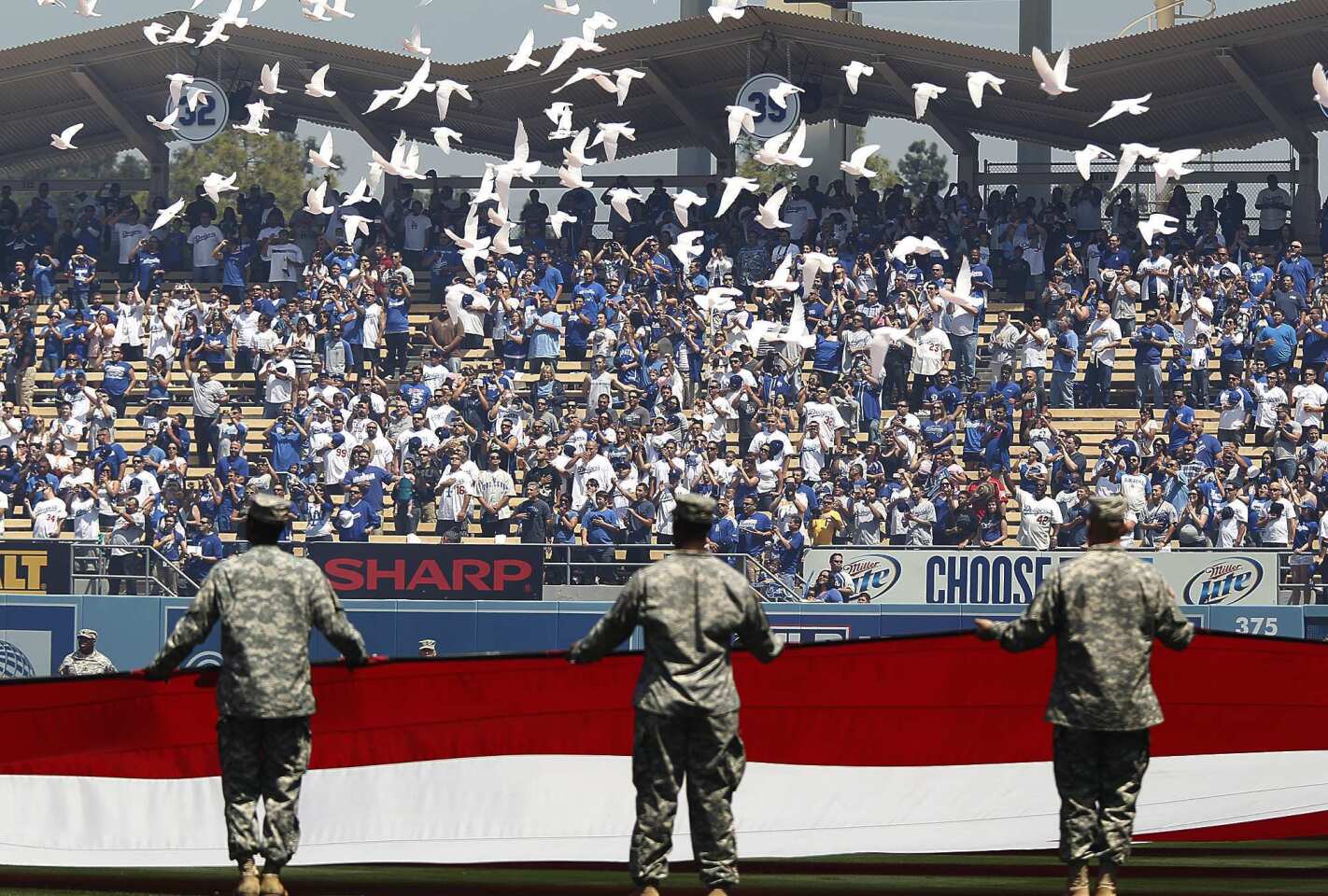 Dodgers home opener Los Angeles Times