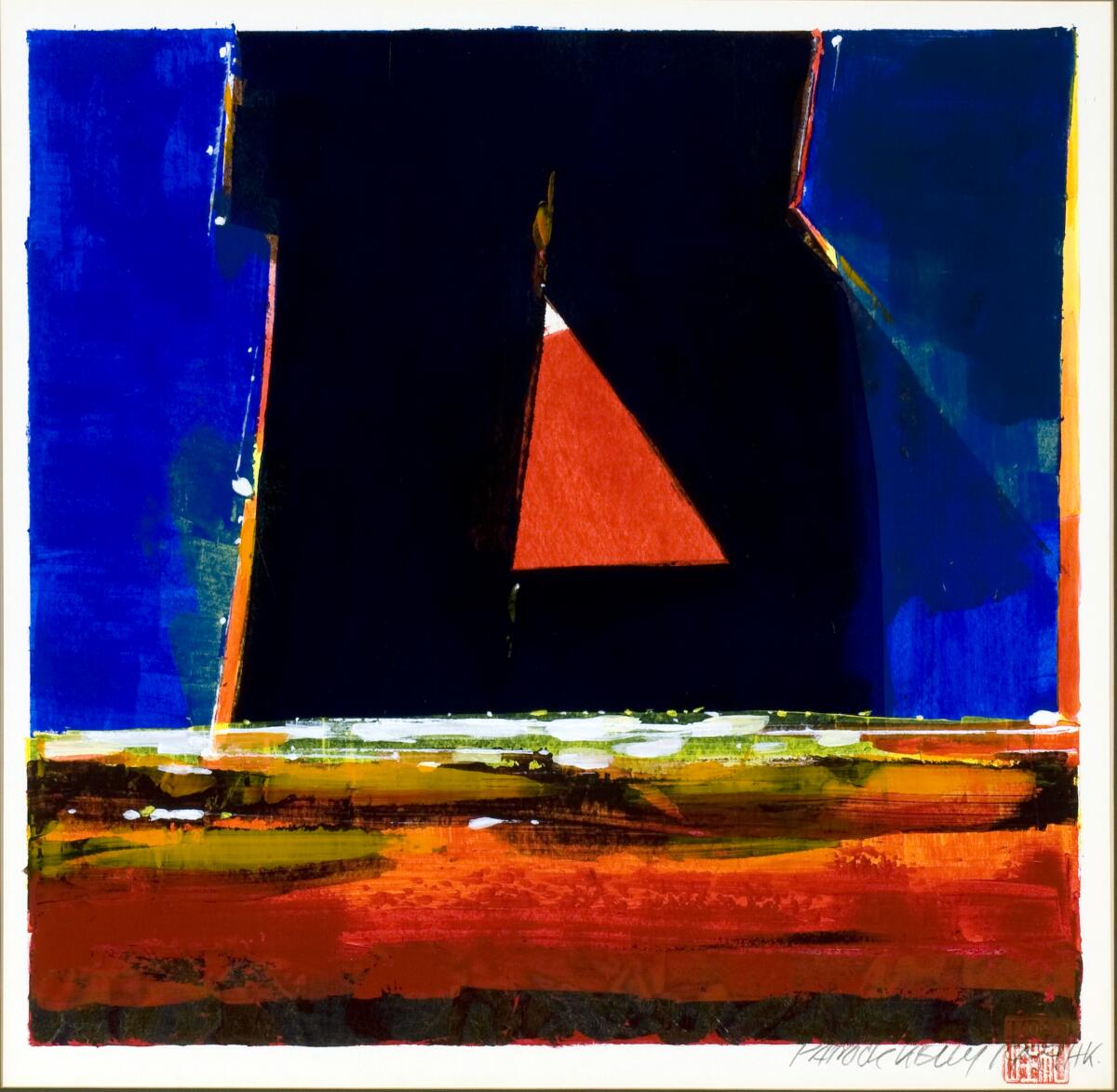 Patrick Kelly's painting "Monolith," which is in the Festival of Arts' permanent collection.