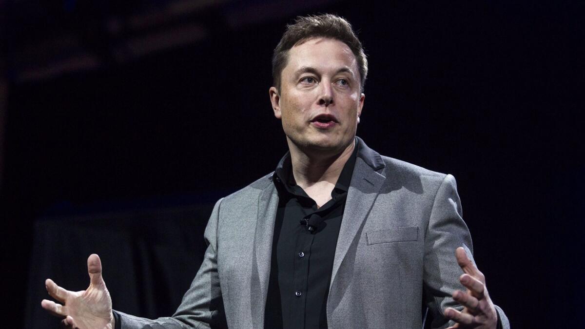 Elon Musk, chief executive of SpaceX, discussed the company's plans at a keynote speech at a space conference Wednesday in Washington, D.C.