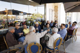 Customers at the Coffee Factory in Westminster.