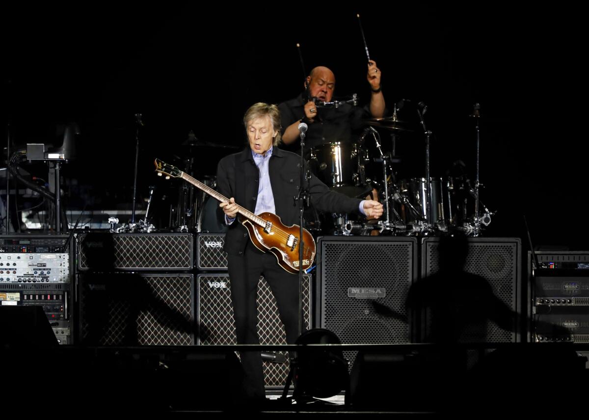 Paul McCartney rocked Petco Park on Saturday night, where he performed for a sold-out crowd of more than 42,000.