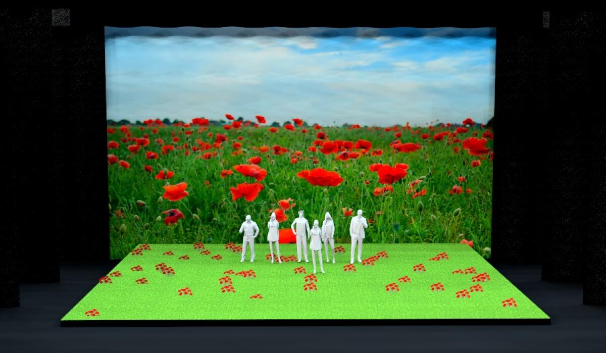 San Diego Opera's “Così fan Tutte," depicted in a rendering, will open Saturday, Feb. 12, at the San Diego Civic Theatre.