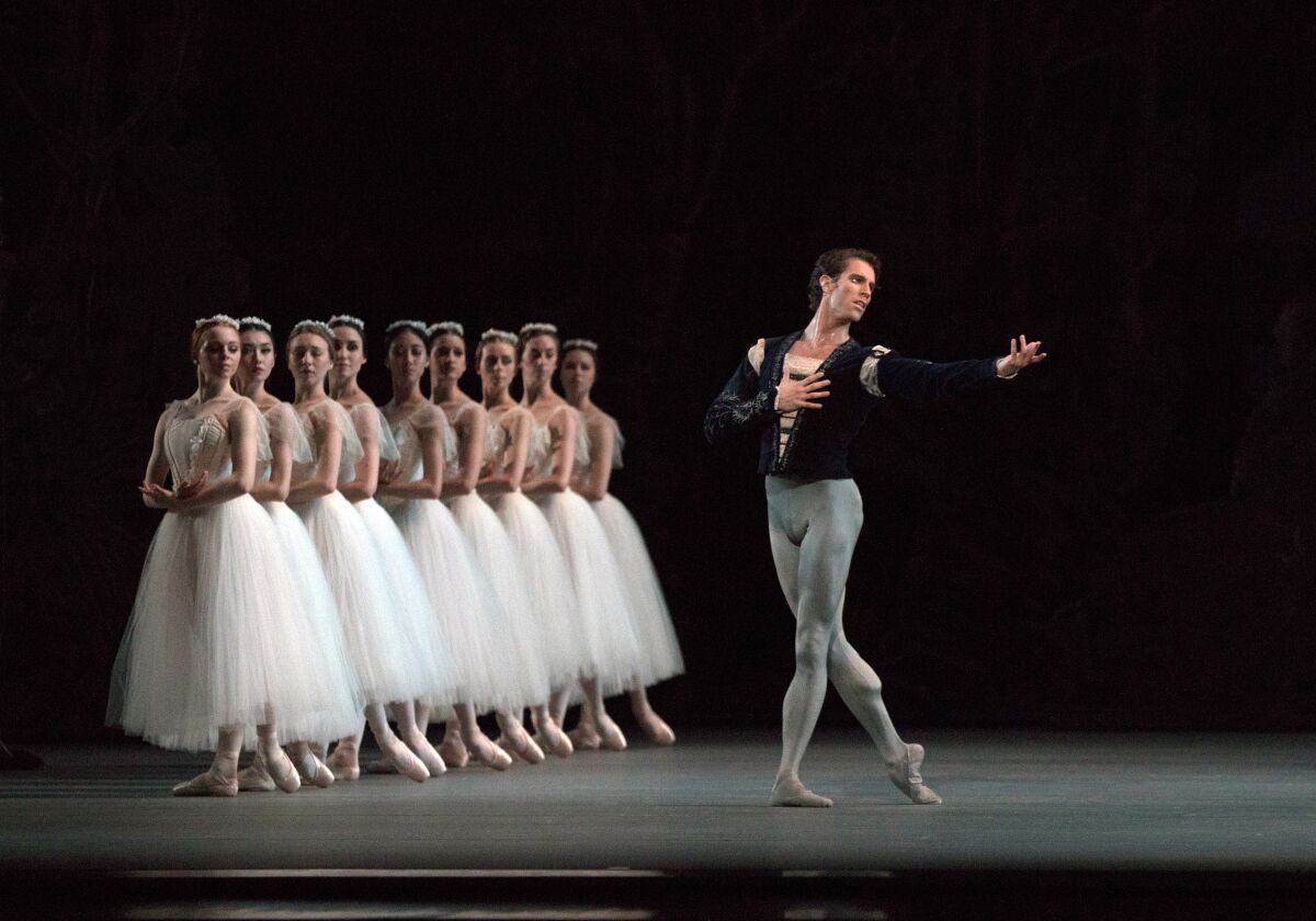James Whiteside performs as Hilarion in "Giselle."