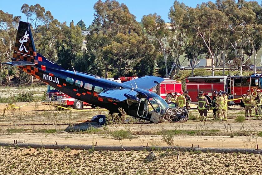 A skydiving plane crashed on approach to Oceanside Airport on Thursday, February 24, 2022.