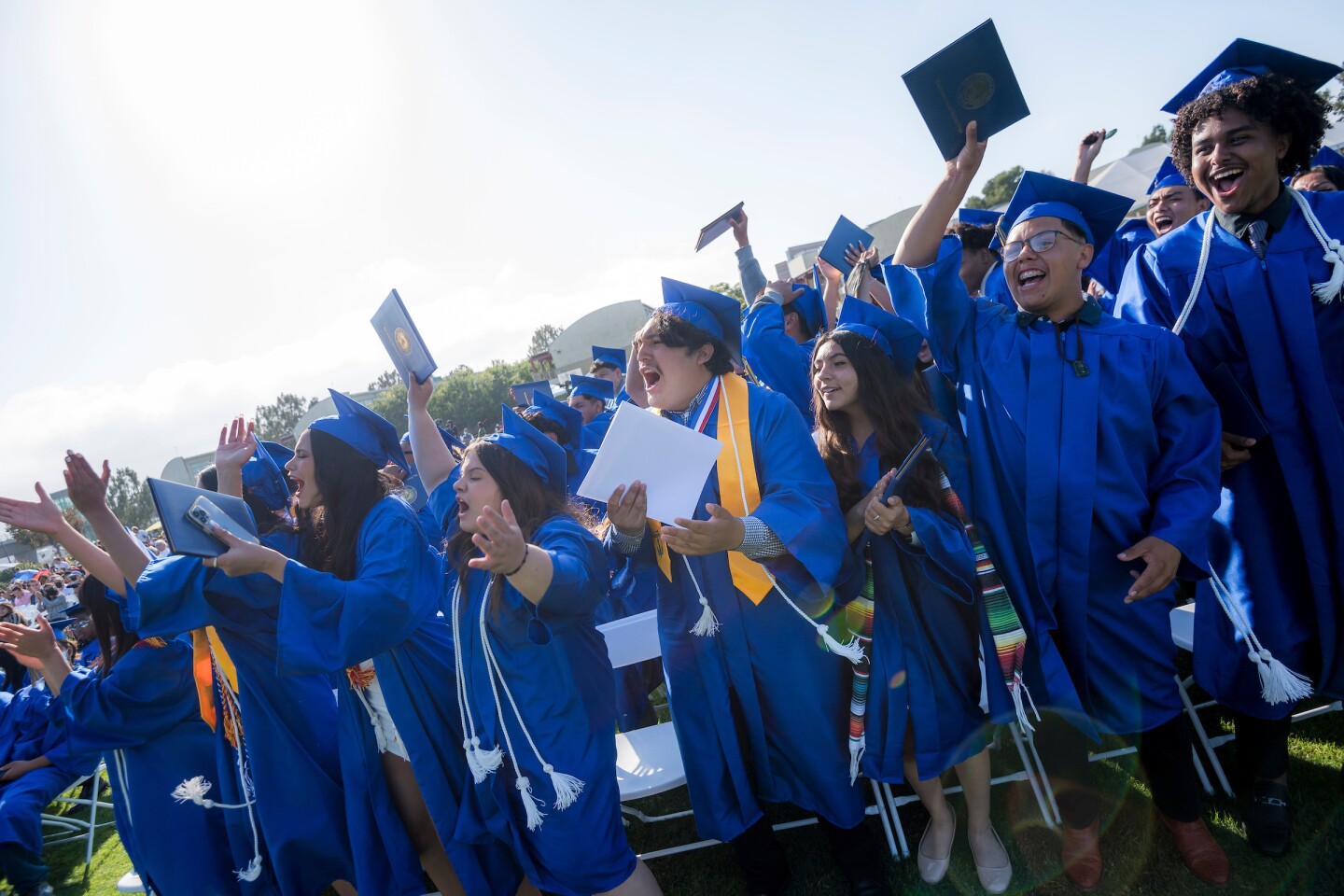 Students of The Preuss School in La Jolla celebrate their graduation June 16. 