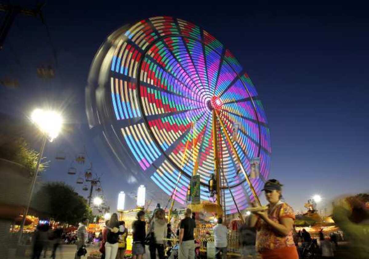 A Ferris wheel at the Orange County Fair