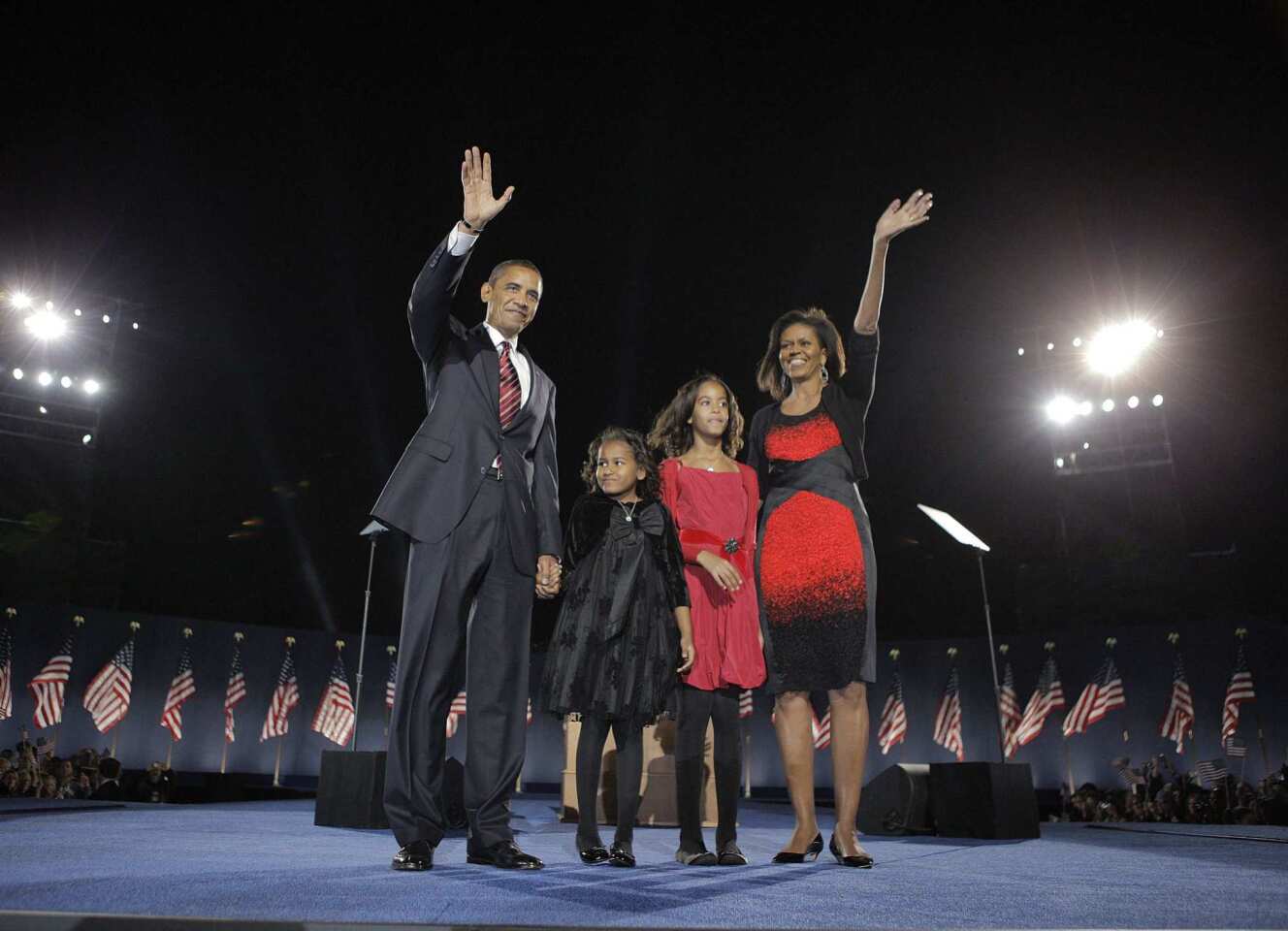 Unforgettable on TV: The Obama family on election night