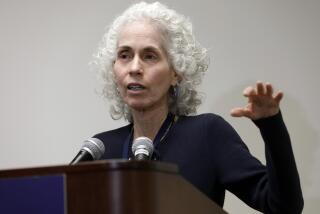 LOS ANGELES, CA -- MARCH 10, 2020: Dr. Barbara Ferrer is the director of the Los Angeles County Department of Public Health. She gives her daily update on Tuesday. (Myung J. Chun / Los Angeles Times)