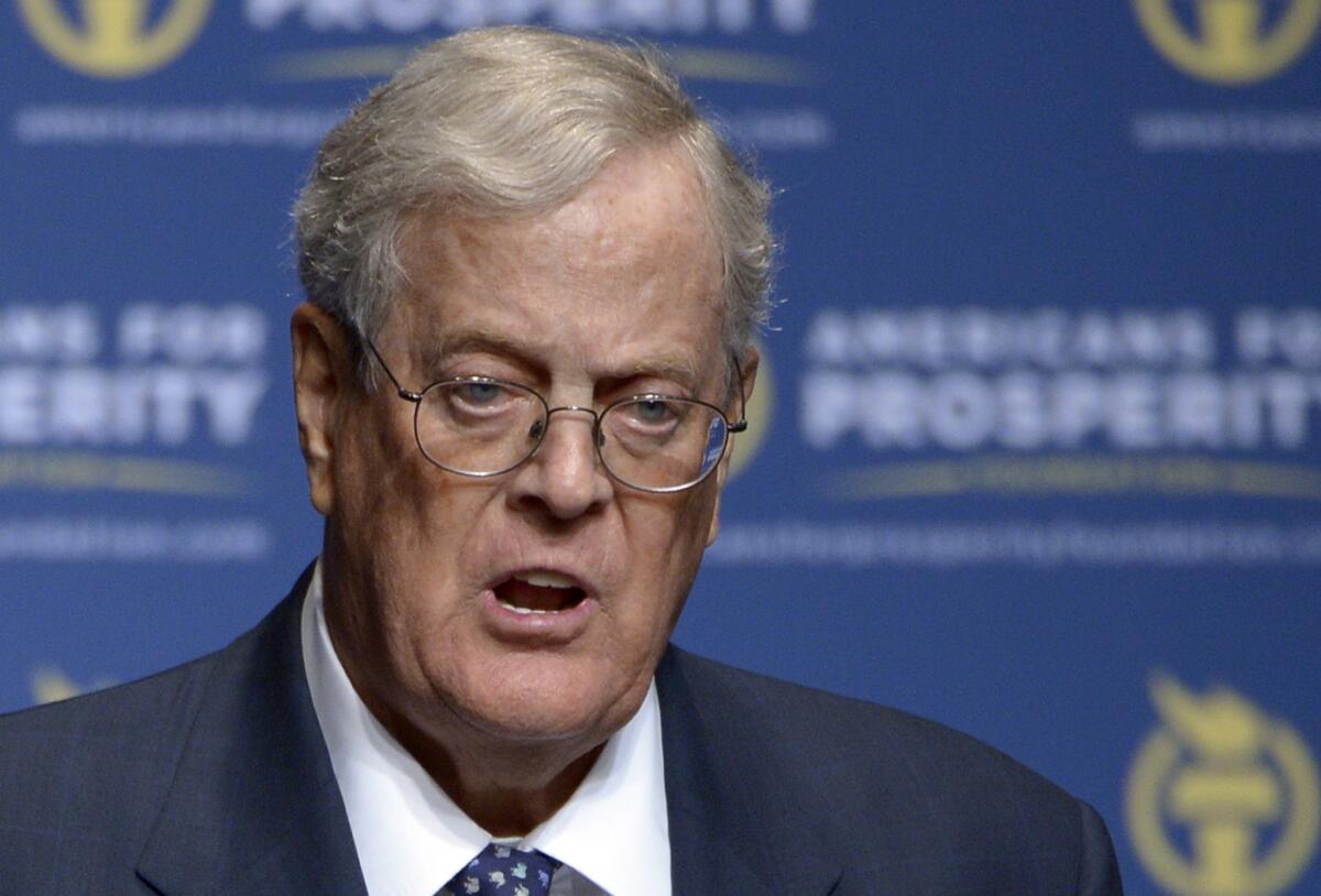 Americans for Prosperity Foundation Chairman David Koch: get to know him, because he'll be owning your electoral system.