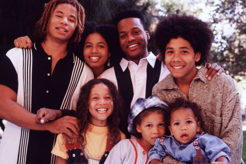 ABC7 (8/30/94)--ON OUR OWN--The oldest of seven orphaned children concocts an outrageous scheme to impersonate his aunt in order to keep his family from being separated by well-meaning social workers. Ralph Louis Harris and six members of the Smollett family star in the comedy series, ON OUR OWN, airing SUNDAYS (7:30-8 pm, ET) on the ABC Television Network.