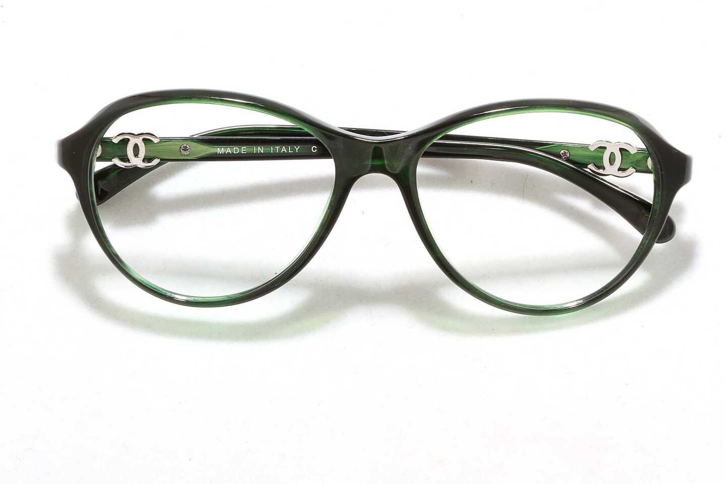 Chanel CH3226, acetate in green, $360.