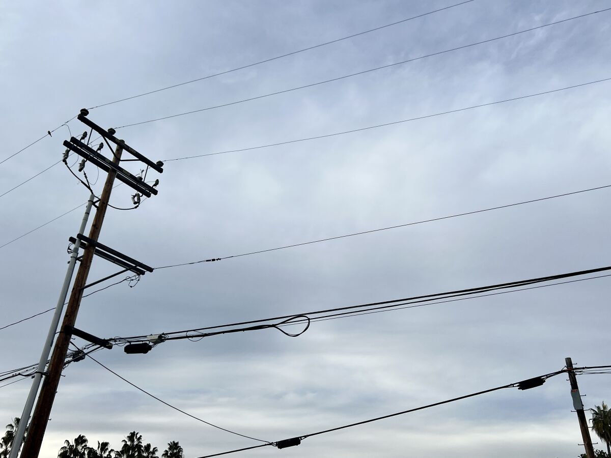 Utility lines in La Jolla Shores are expected to come down as undergrounding projects are carried out.