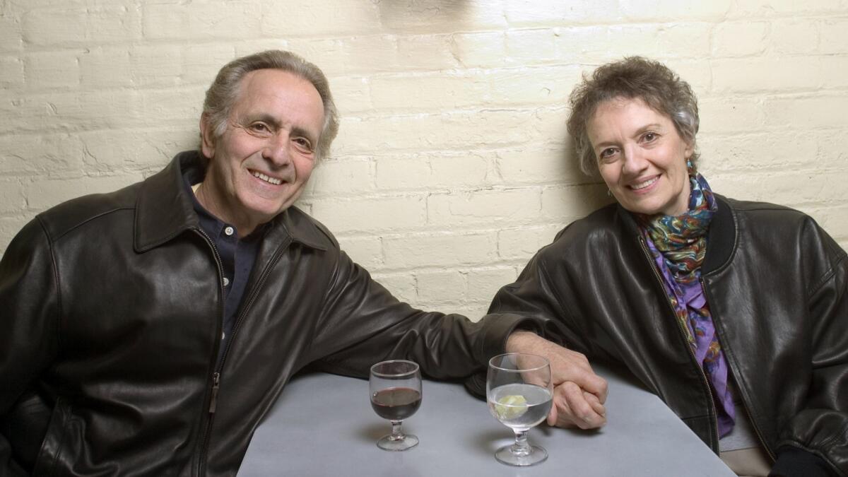 Playwright Mark Medoff and actress Phyllis Frelich in New York City in April 2004.