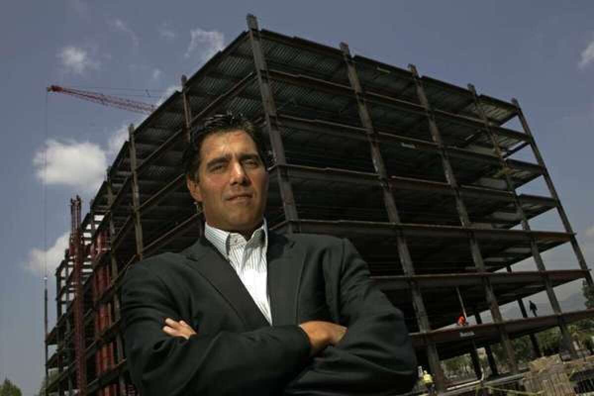 Entertainment real estate landlord Jeff Worthe shown in 2008 during construction of a new office tower for show biz tenants in Burbank.