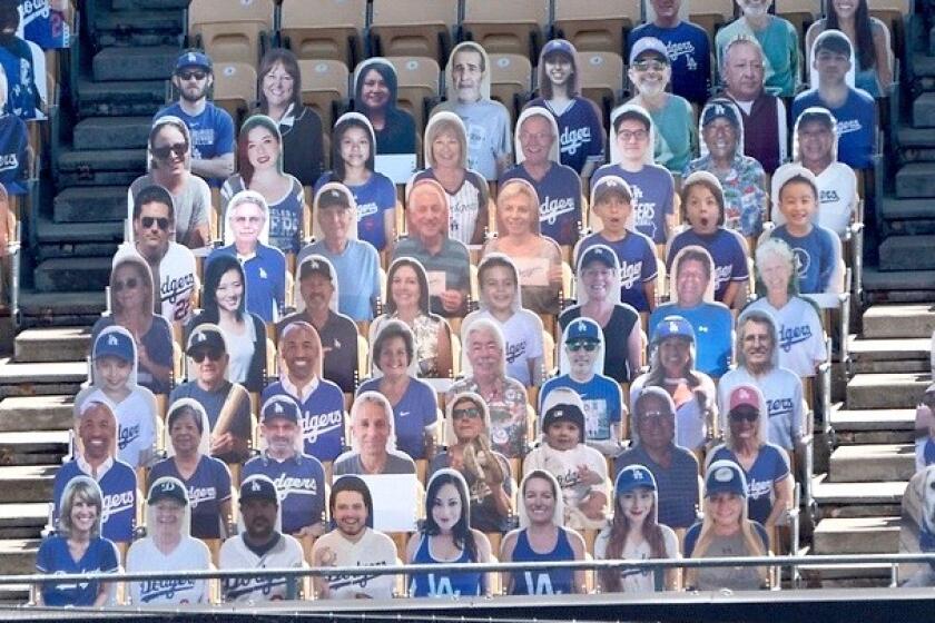 Dodgers fans cutout.