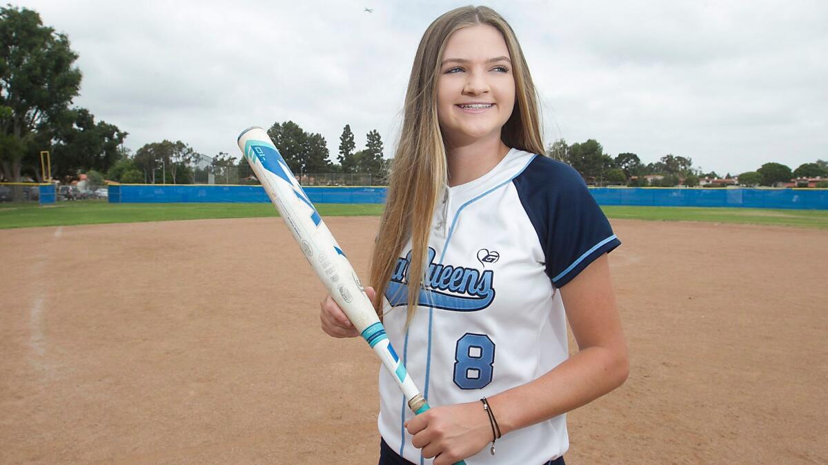 Corona del Mar senior shortstop Brooke Franson is the Daily Pilot Girls' Athlete of the Week. She was named the MVP of the O.C. Seniors Softball All-Star Game on Tuesday at Bill Barber Park in Irvine.