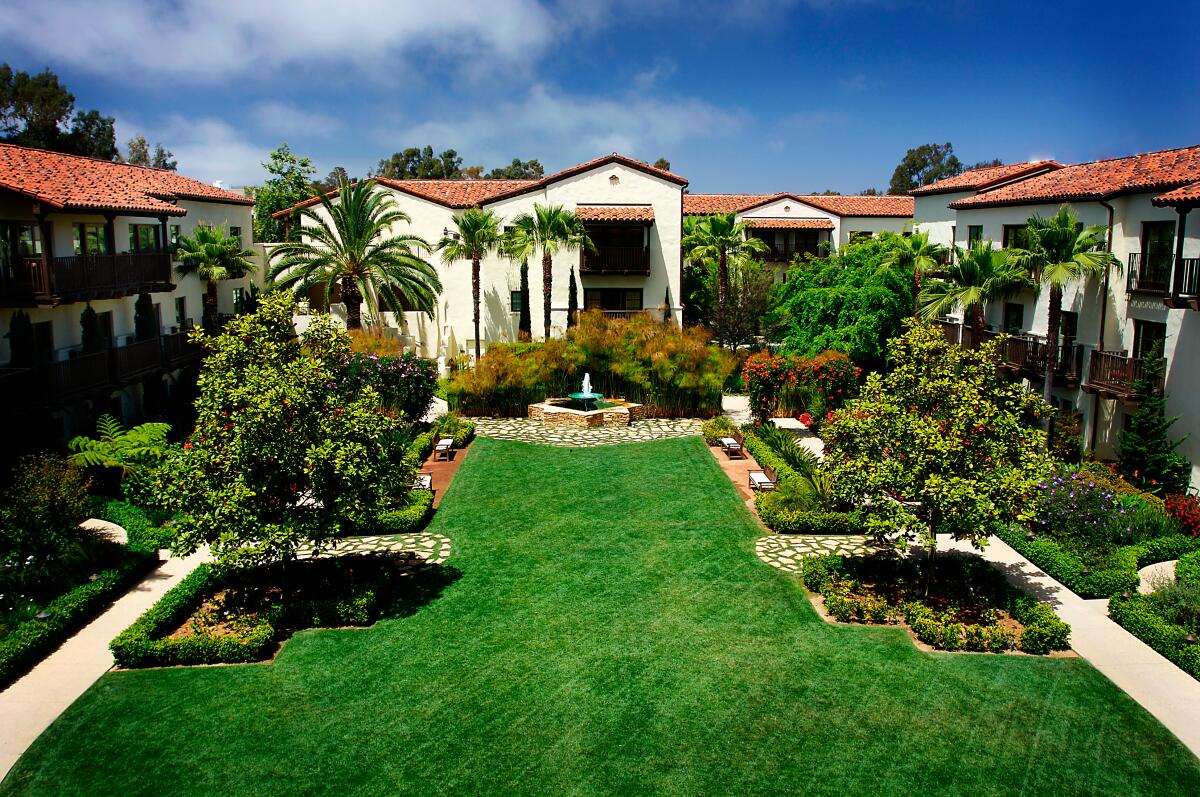 Estancia La Jolla Hotel & Spa in La Jolla, Calif., offers day-use rooms for people working from home.