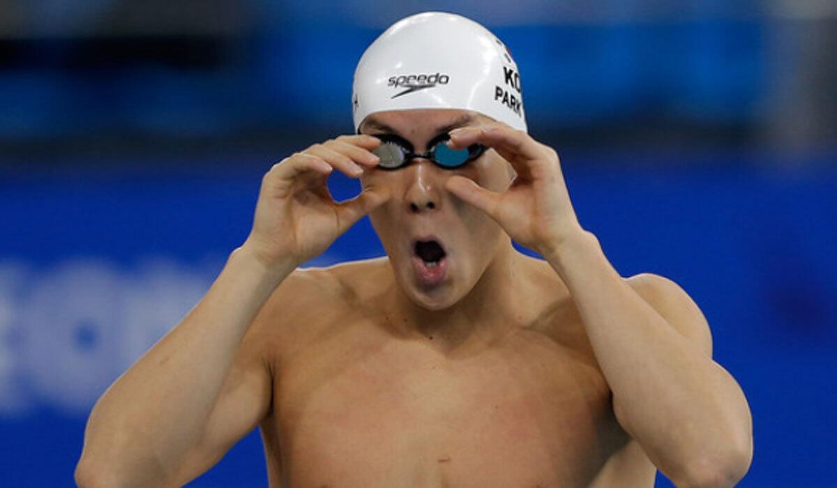 Park Tae-hwan competes in the 2014 Asian Games in Incheon, South Korea.
