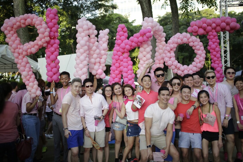 A Pink Dot Pride event.