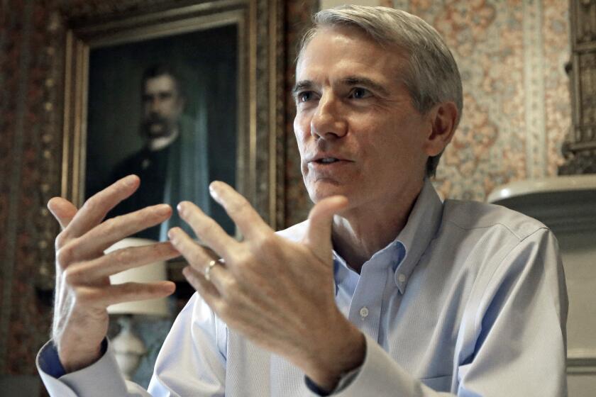 Sen. Rob Portman (R-Ohio) says he won't run for president in 2016. Above, Portman during an interview in October.