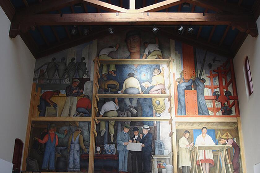 San Francisco Art Institute's Diego Rivera mural, "The Making of a Fresco Showing the Building of a City" (1931)
