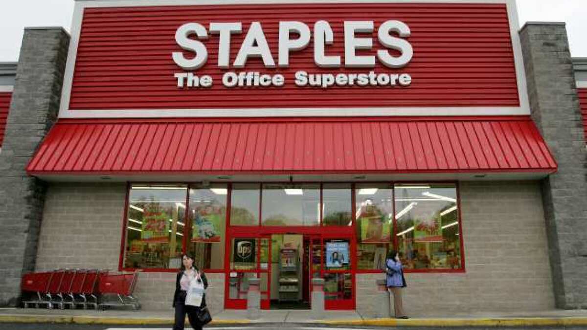 Office supply retailer Staples is closing its Framingham store