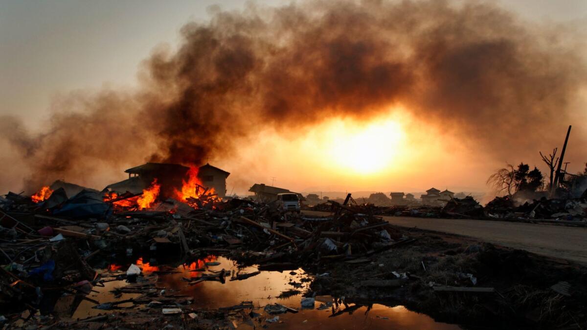 The Natori area of the town of Sendai was completely destroyed by the great Japan earthquake of 2011 and tsunami that followed. (Carolyn Cole / Los Angeles Times)